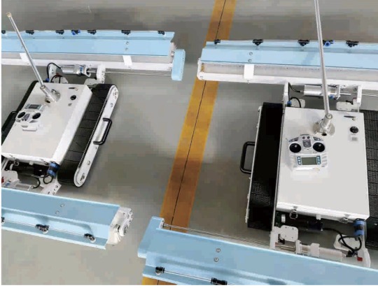 AGV production line with BLDC drive systems